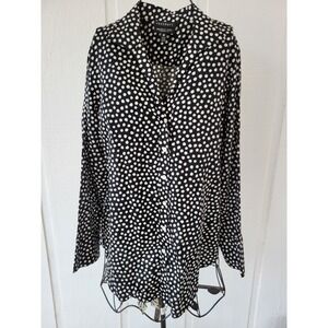 Foxcroft Size 16P Shirt 100% Cotton Wrinkle Free Shaped Fit Top Blouse 16 Petite